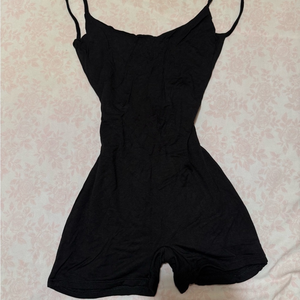 Black Spaghetti Strap Romper